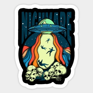 UFO Alien Invasion Sticker